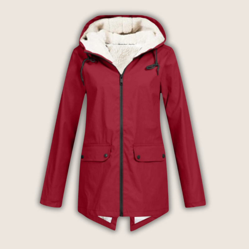 ThermaShell windproof waterproof rain jacket with adjustable hood