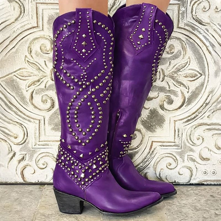 Axela | Western Knee-High Boots