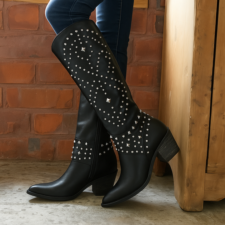 Axela | Western Knee-High Boots
