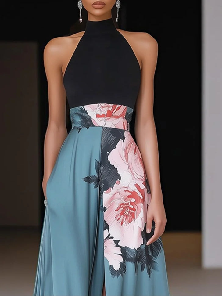 Janelle | Fall Wedding Guest A -Line Maxi Dress