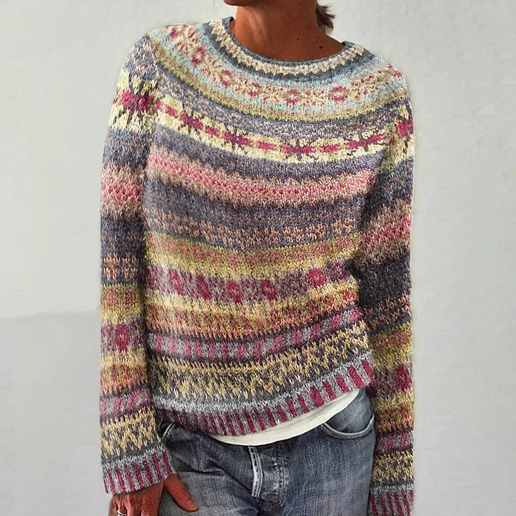 Arvindelle | Women's Fair Isle Knit Sweater - Image 2
