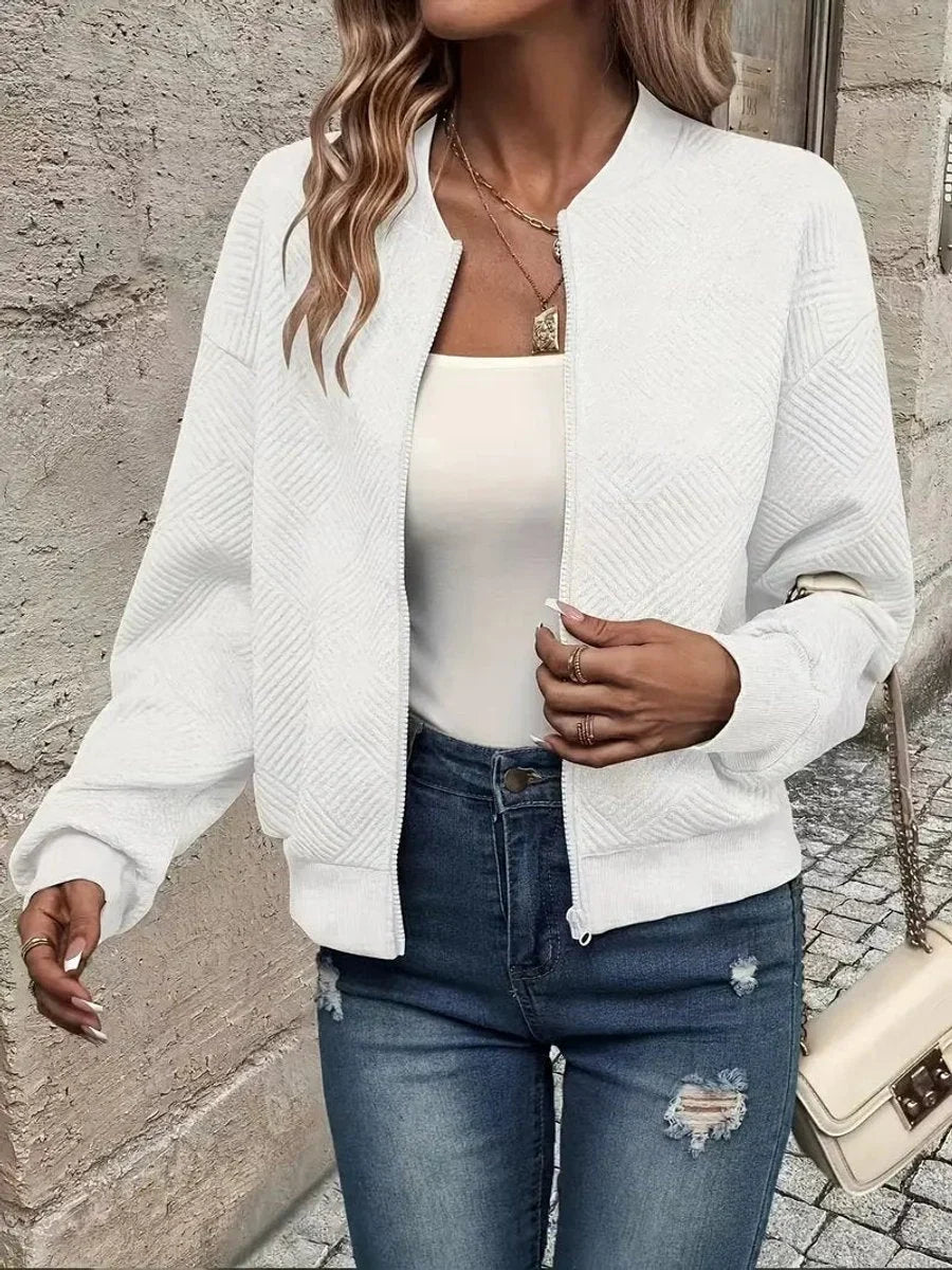 Celvenna | Women's Quilted Bomber Jacket Zip-Up - Image 1