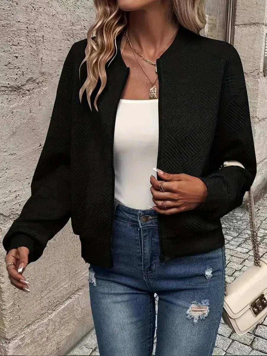 Celvenna | Women's Quilted Bomber Jacket Zip-Up - Image 2