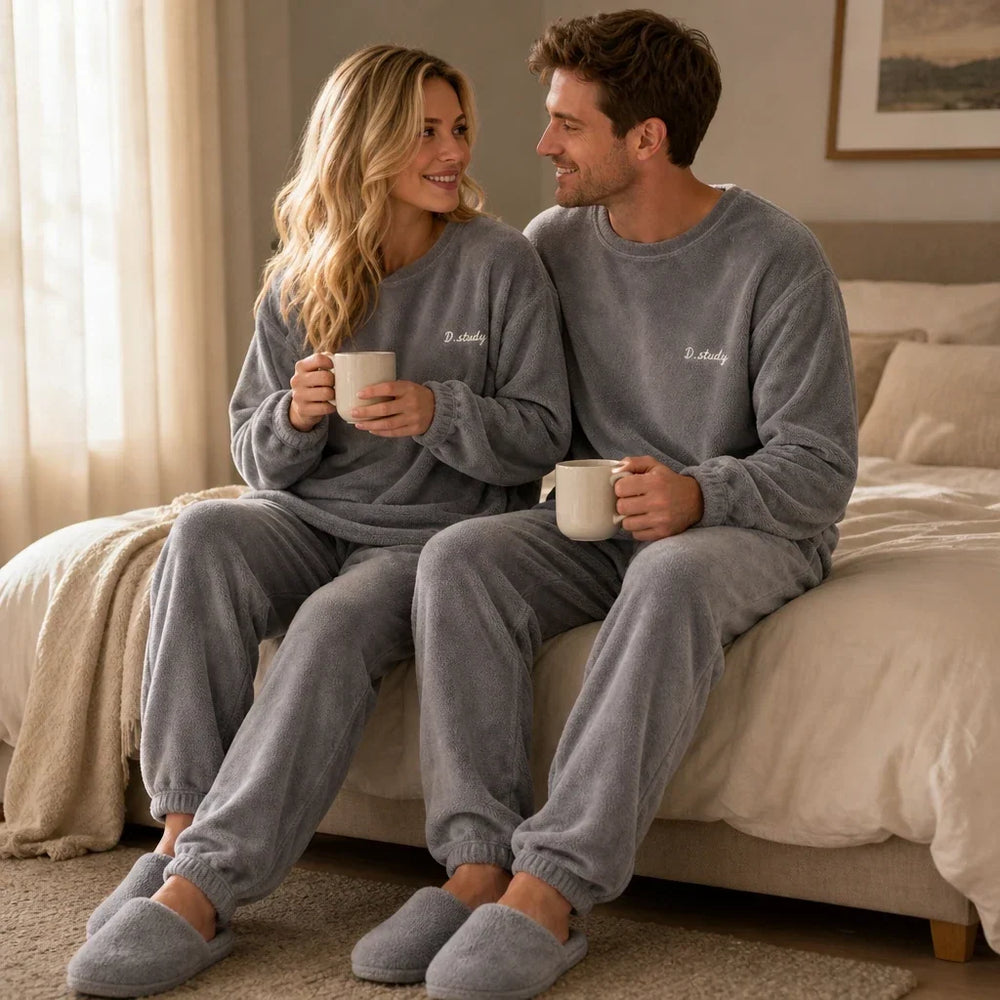 Clovenna | Women's Cozy Loungewear Set - Grey - Image 2