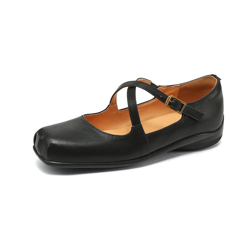 Coralie | Women's Mary Jane Flats Crossover Strap - Image 2