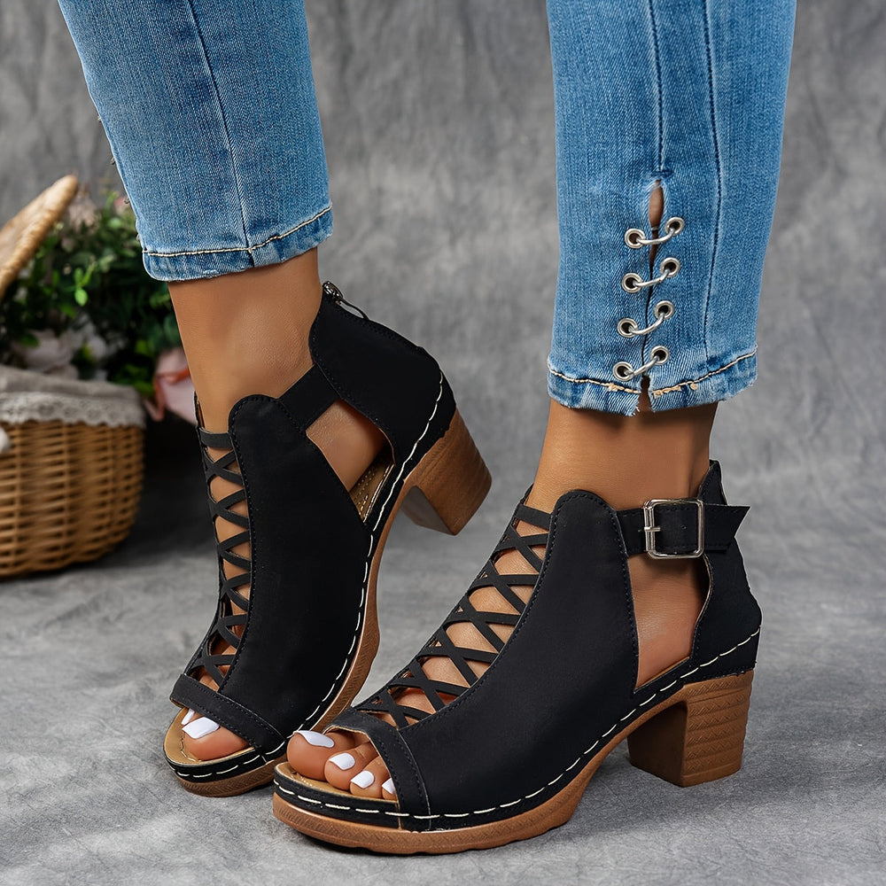 Cordette | Women's Block Heel Adjustable Sandals - Image 2