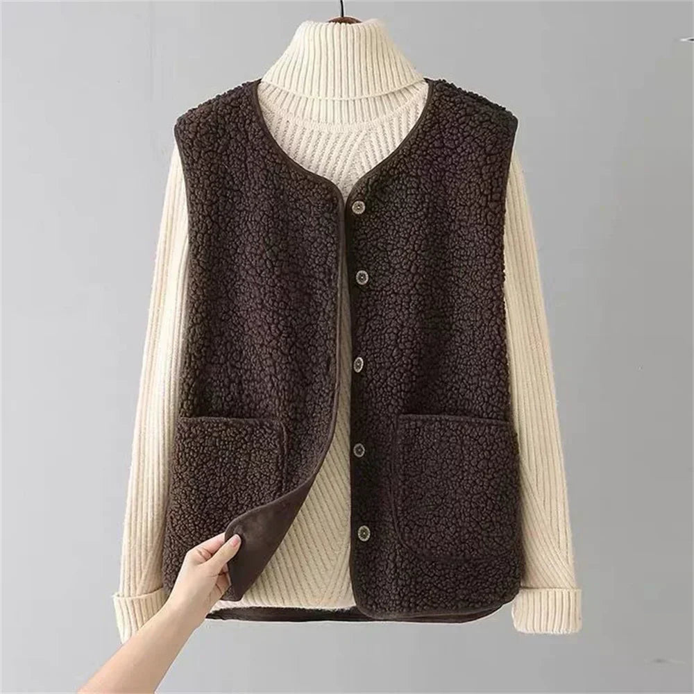 Cordwina | Women's Button Front Vest - Image 2