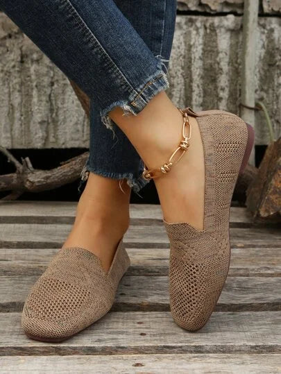 Corsvaine | Women's Slip-On Loafer Flats - Beige - Image 2