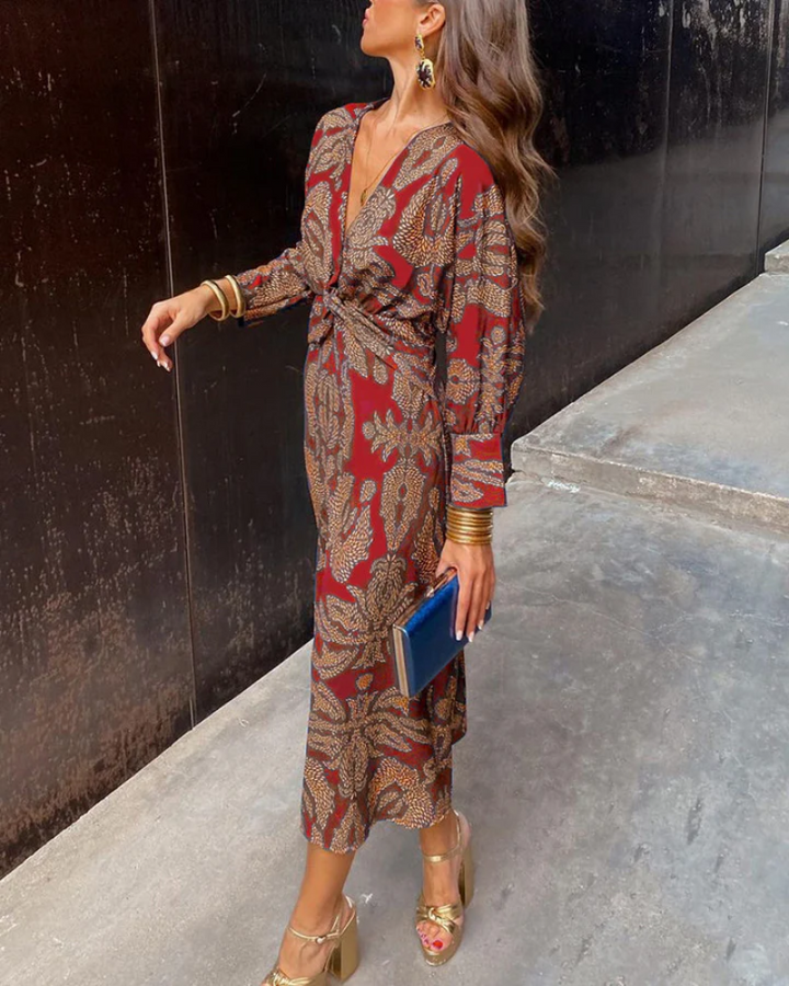 Julie | Fall Wedding Guest Maxi Dress