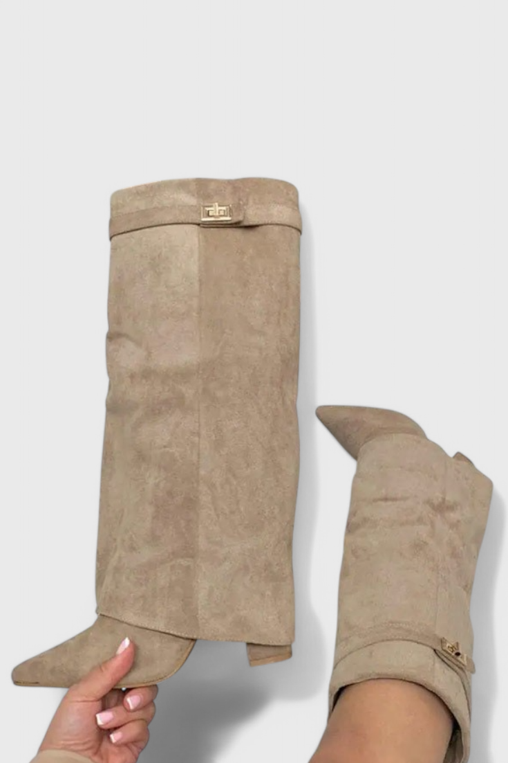 Delphina | Women's Pointed Toe Knee High Boots - Image 2