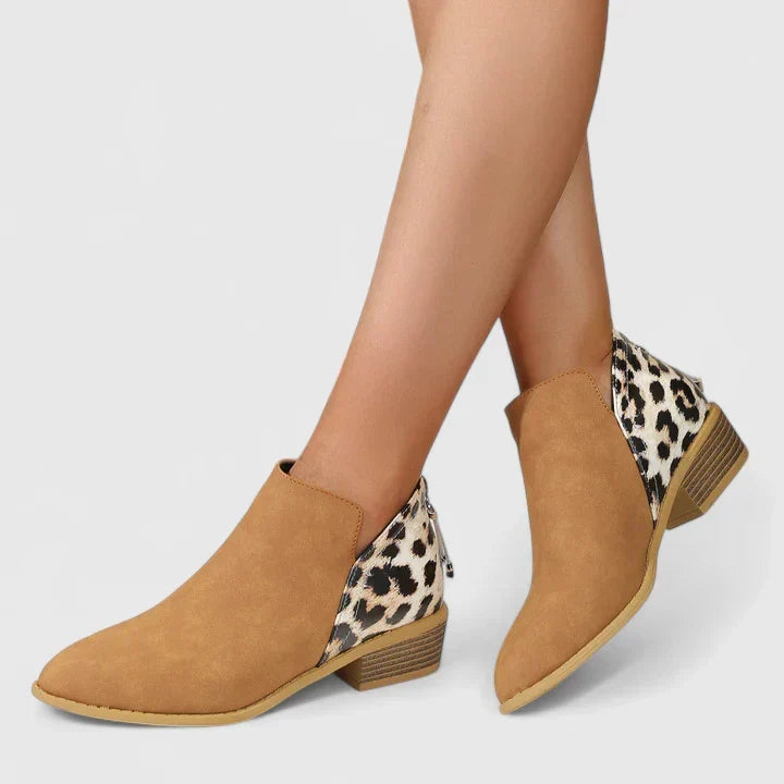 Delwyn | Women's Leopard Print Ankle Boots - Leopard - Image 2