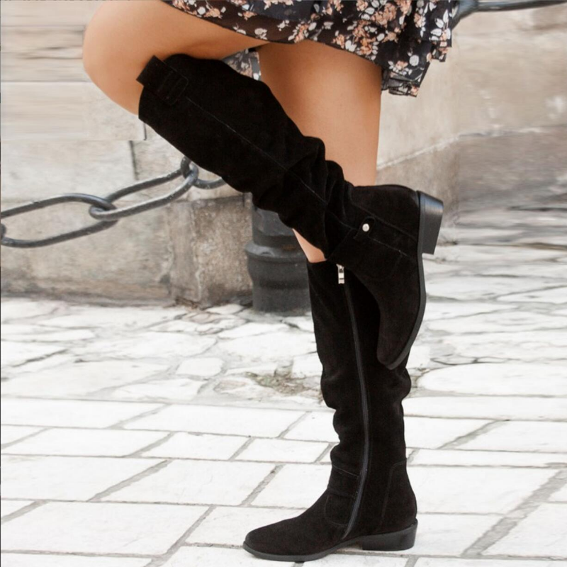 Felicia | Women's Slouchy Knee High Boots - Image 2
