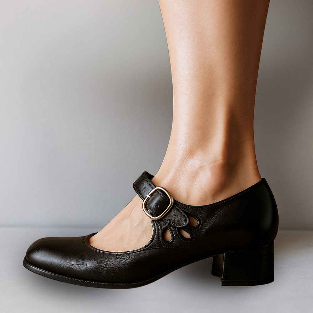Francesca | Women's Mary Jane Buckle Strap Shoes - Image 2