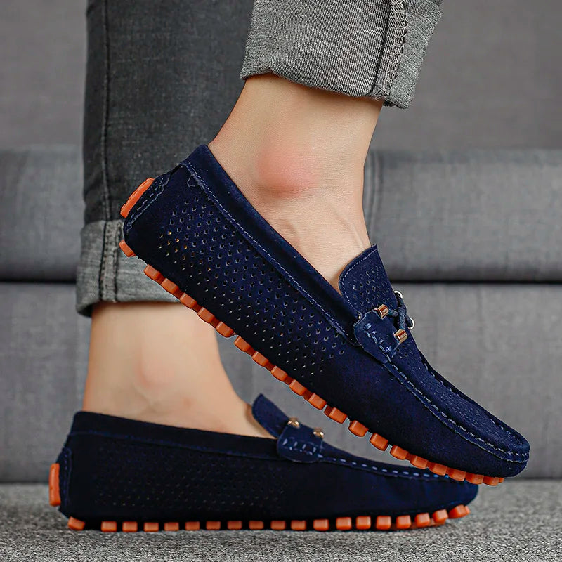 Grantford | Men's Breathable Slip-On Loafers - Navy - Image 2