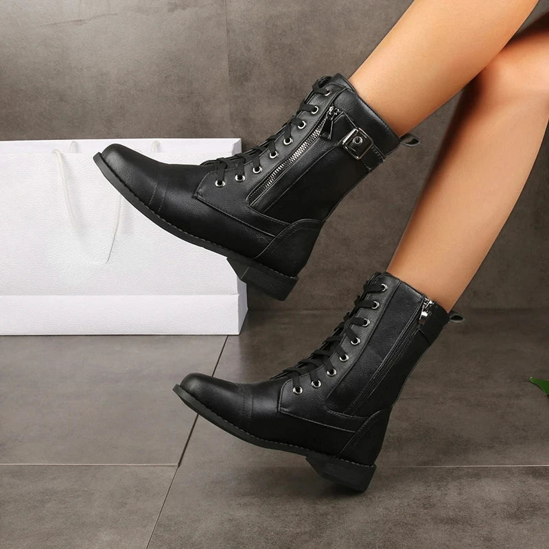 Guinevere | Women's Lace Up Ankle Boots - Image 2
