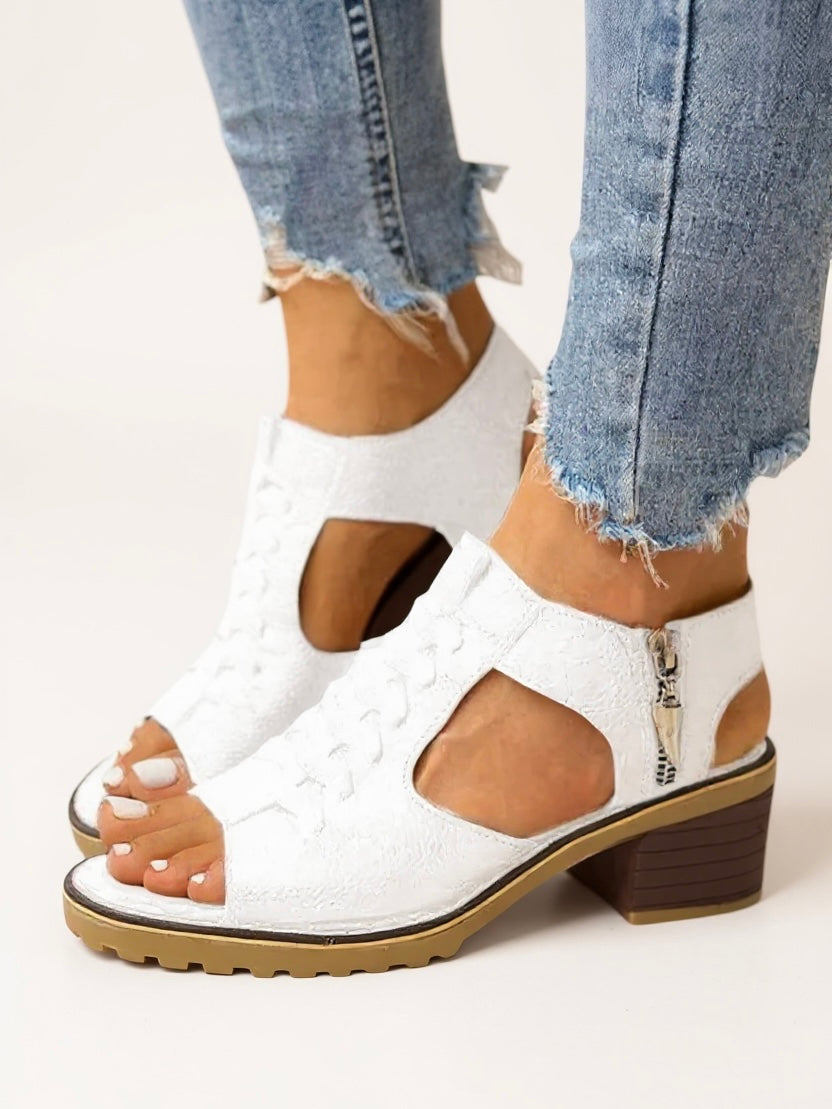 Hadley | Women's Lace Up Block Heel Sandals - Image 2