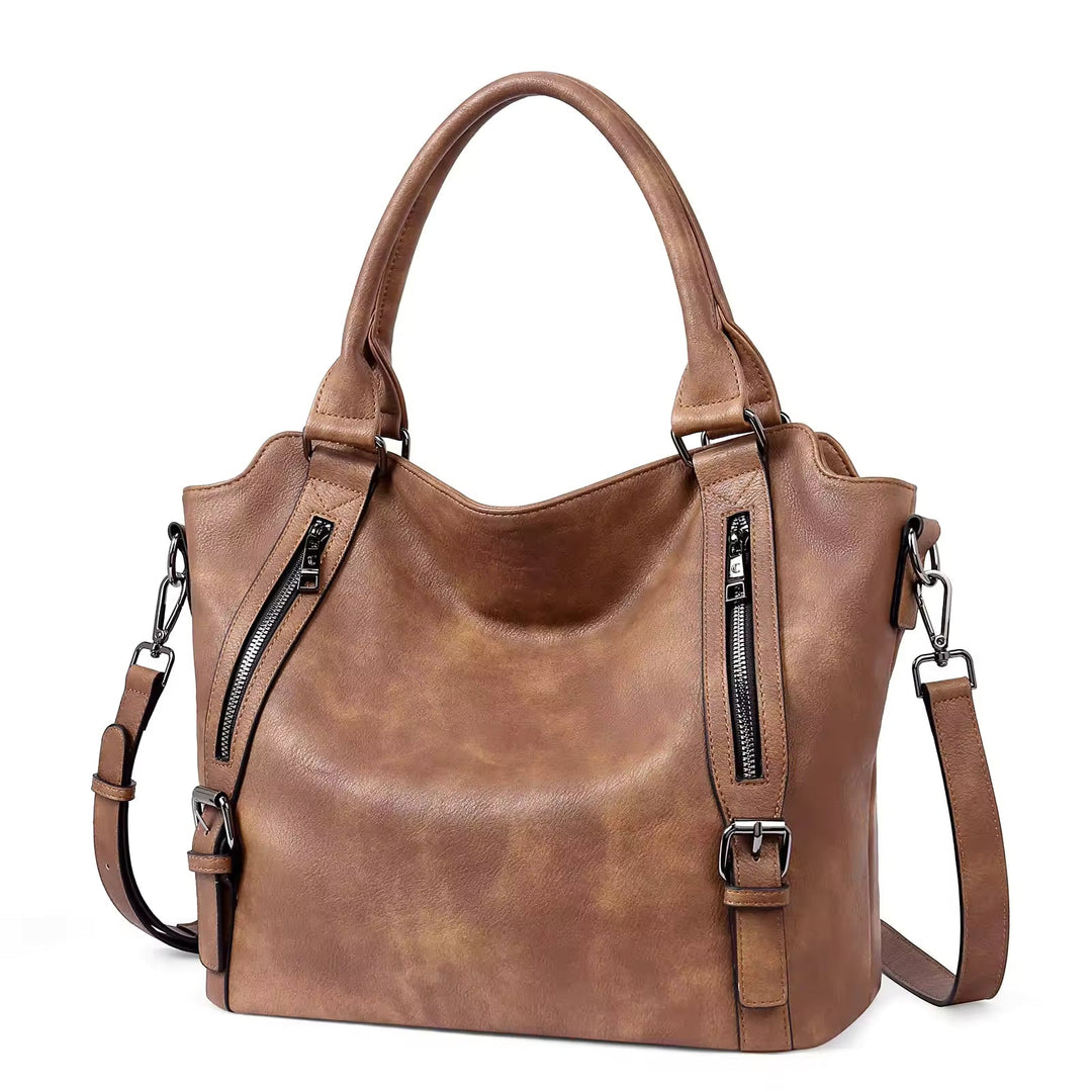 Kira | Women's Brown Shoulder Tote Bag - Brown - Image 1