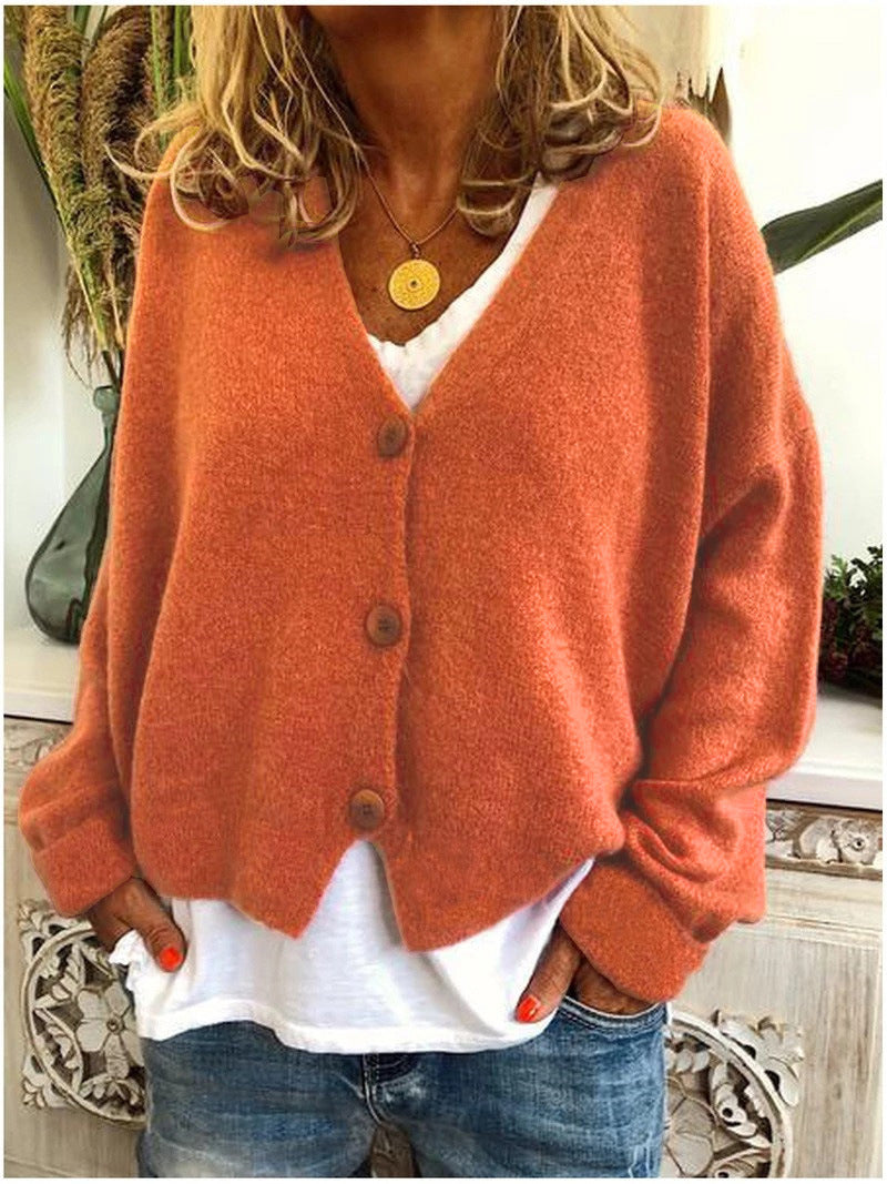 Lorelei | Women's V-Neck Button Front Cardigan - Image 2