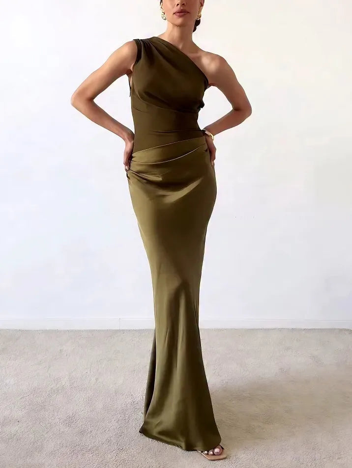 Marlena | Women's One Shoulder Maxi Dress - Image 2