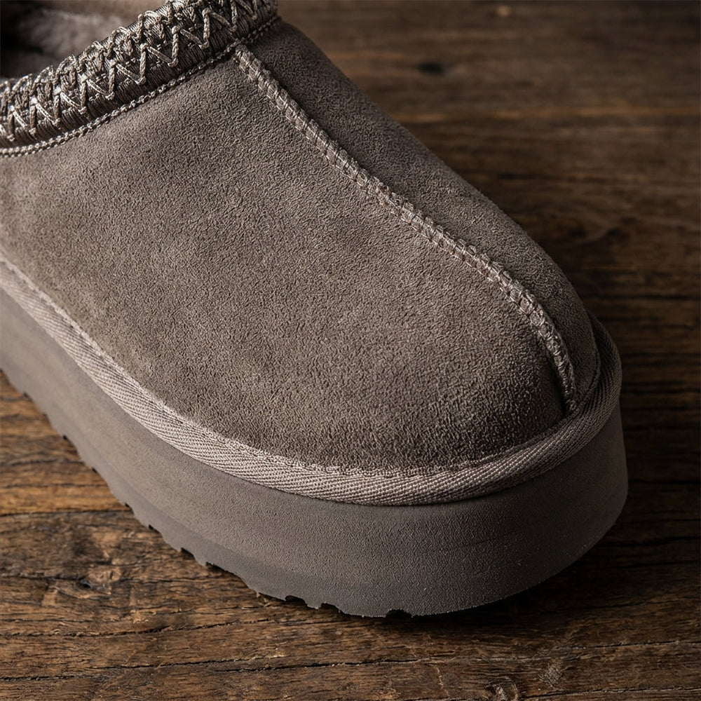 Nelvara | Women's Winter Slip-On Shearling Boot - Grey - Image 2