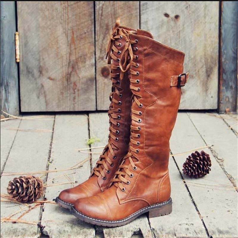 Ravenna | Women's Knee-High Lace-Up Riding Boots - Image 1