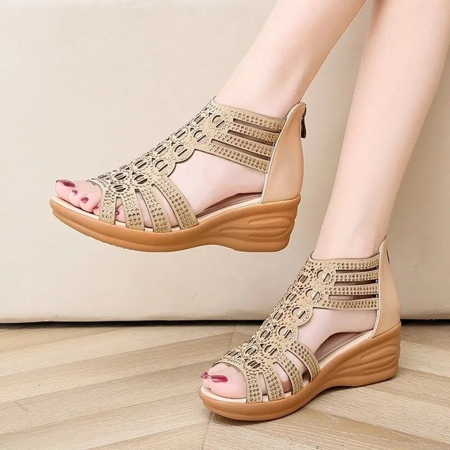 Rosanthe | Women's Strappy Wedge Sandals - Image 2
