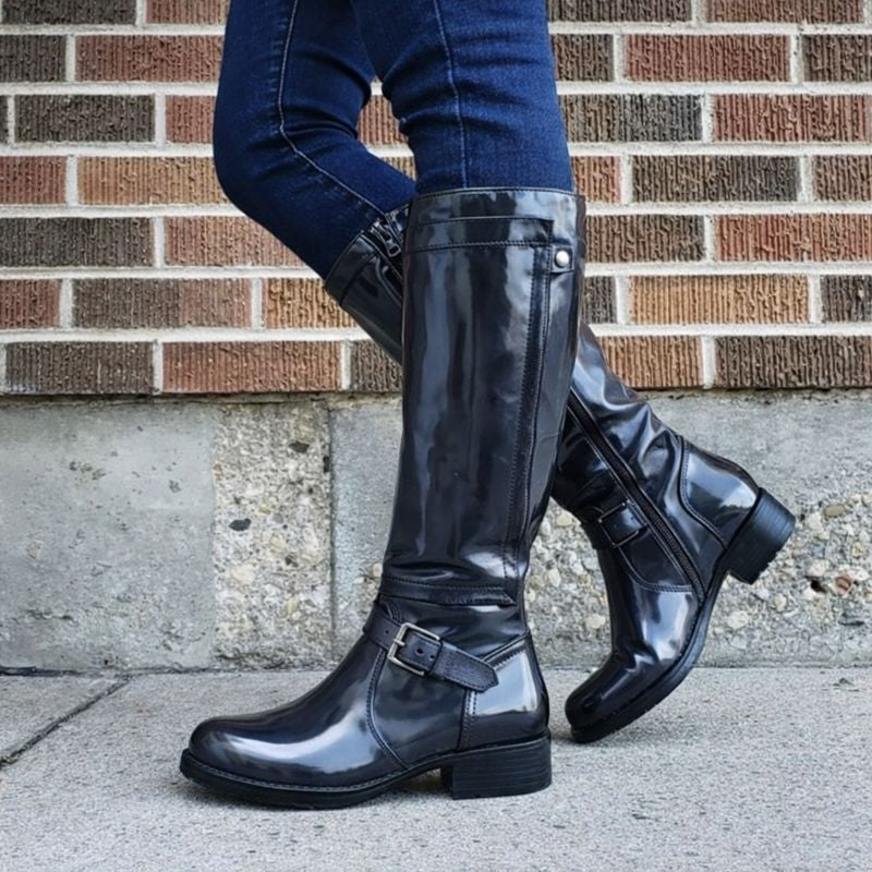 Rosemarie | Women's Red Knee High Boots - Image 2