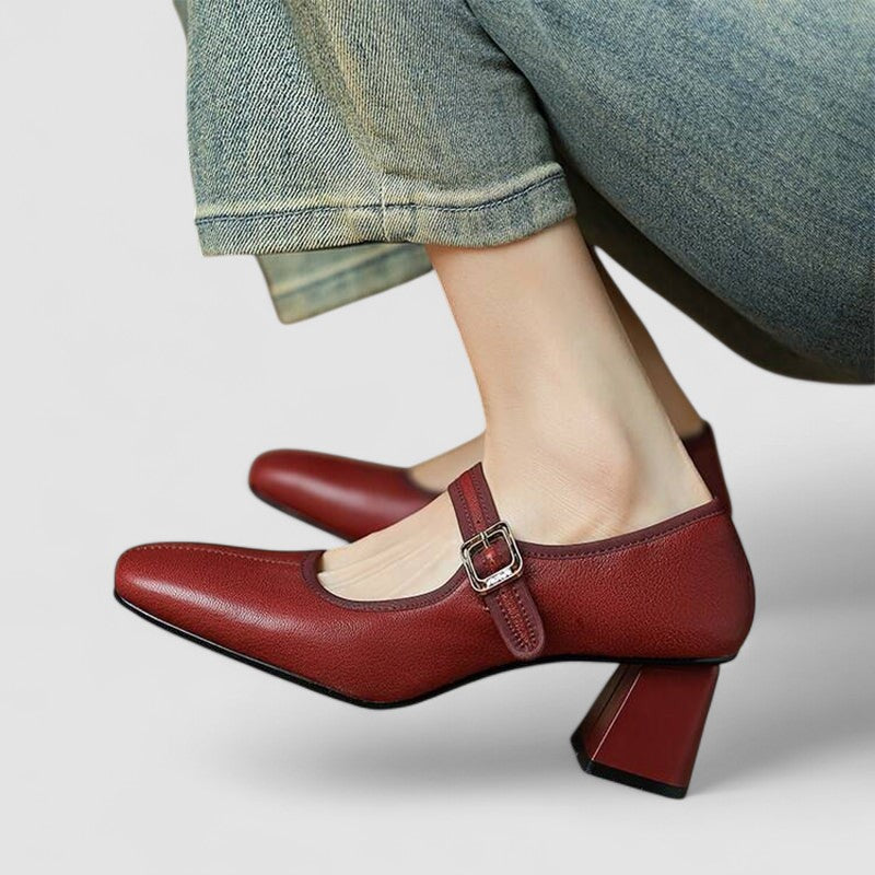 Roxinia | Women's Square Toe Mary Jane Flats - Image 2