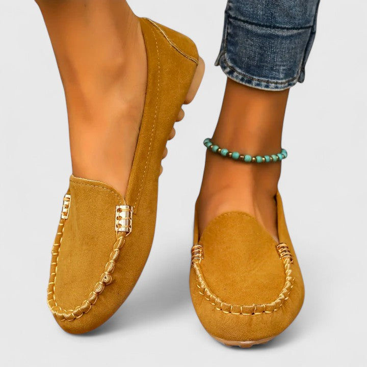 Sybilla | Women's Pink Slip-On Loafers - Image 2