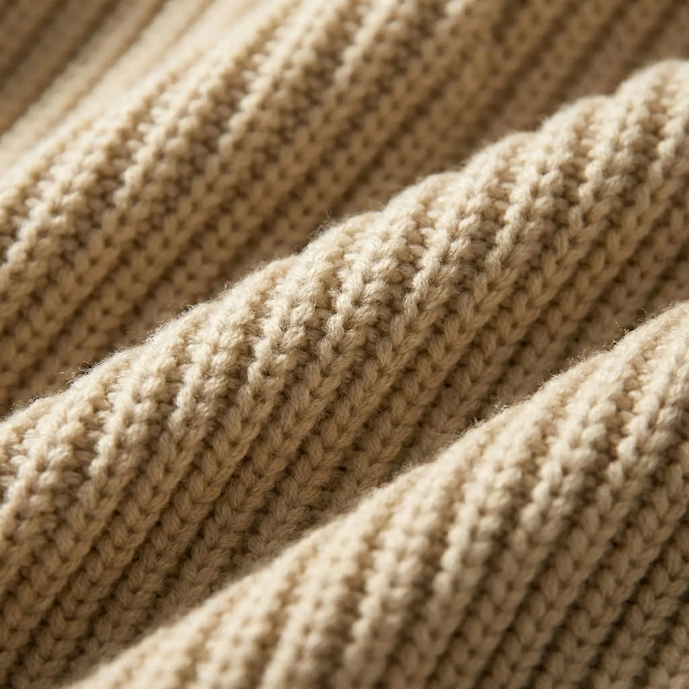 Tovenne | Women's Turtleneck Sweater Dress - Beige - Image 2
