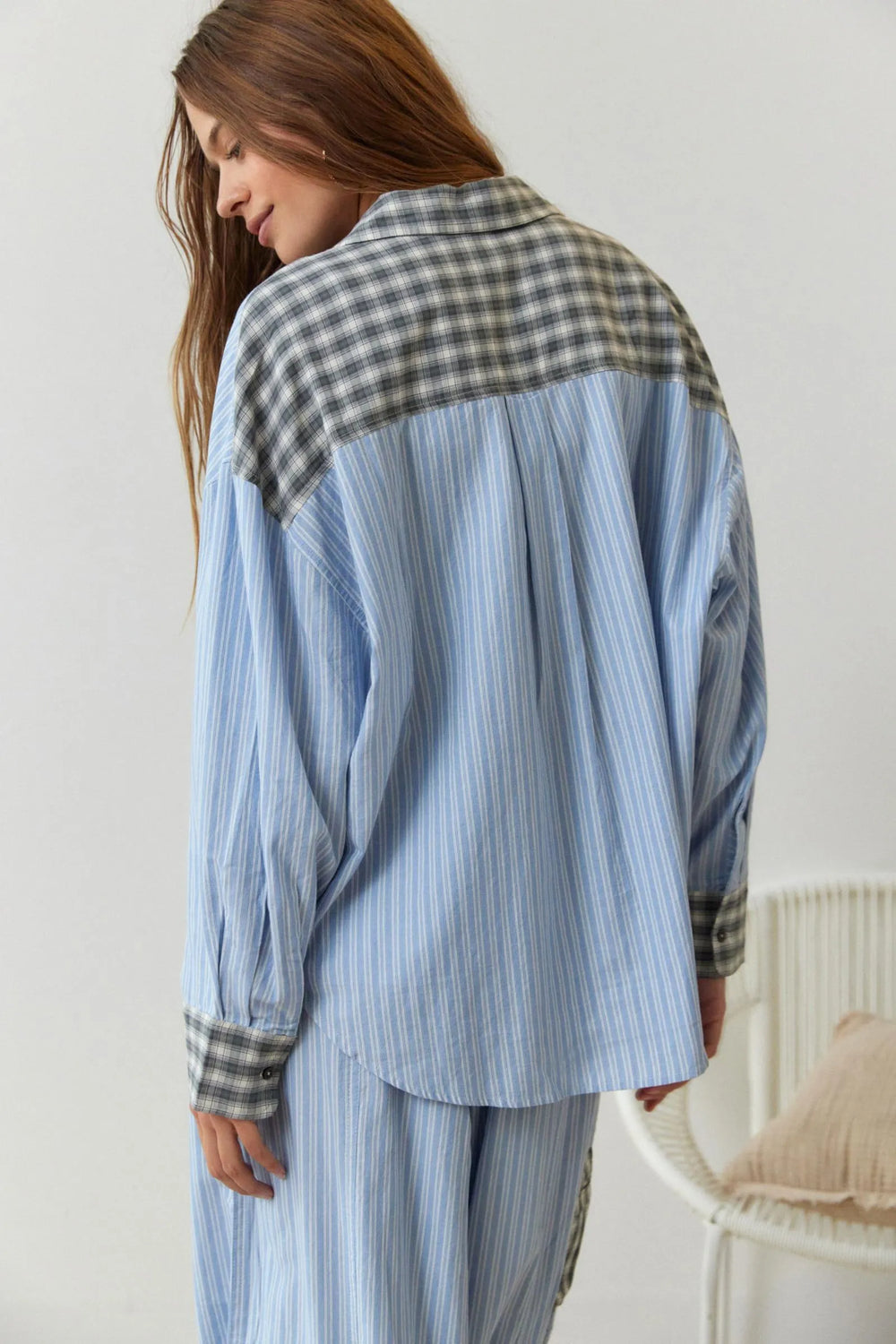 Tresslynn | Women's Cozy Loungewear Set - Light Blue - Image 2