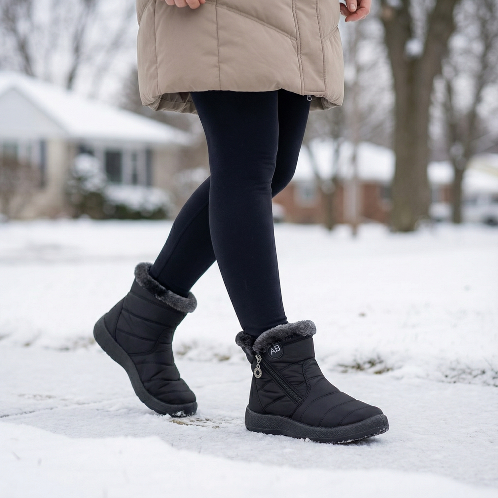 Veldwyn | Women's Waterproof Winter Ankle Boots - Black - Image 2