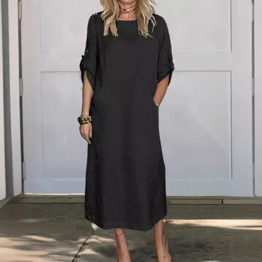 Venetia | Women's Relaxed Fit Midi Dress - Image 2