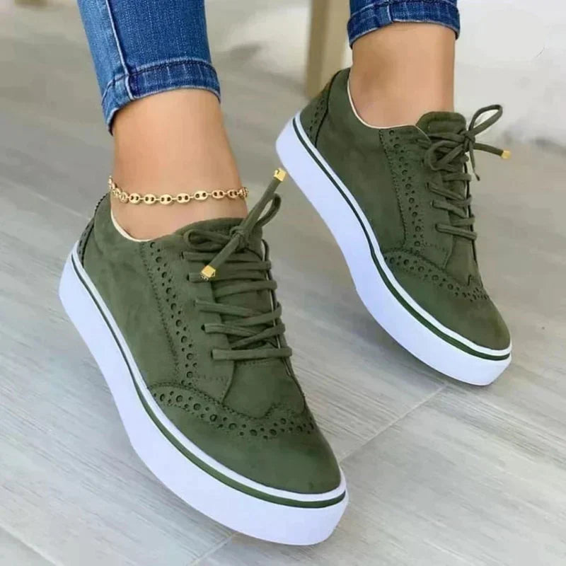 Veridiana | Women's Platform Brogue Lace-Up Sneakers - Image 2
